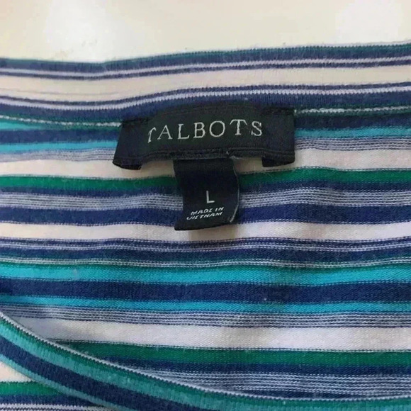 Talbots short  sleeve, stretchy T-shirt. Size large. - Picture 4 of 6